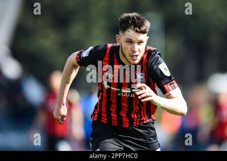 Peterborough, Großbritannien. 22. April 2023George Hirst (27 Ipswich Town) während des Spiels der Sky Bet League 1 zwischen Peterborough und Ipswich Town in London Road, Peterborough am Samstag, den 22. April 2023. (Foto: Kevin Hodgson | MI News) Guthaben: MI News & Sport /Alamy Live News Stockfoto