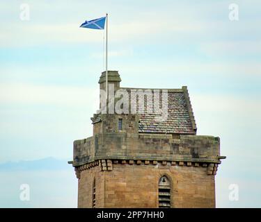 St John's Tower is the surviving bell tower from the Church of St John the Baptist, Ayr's original parish church Stock Photo