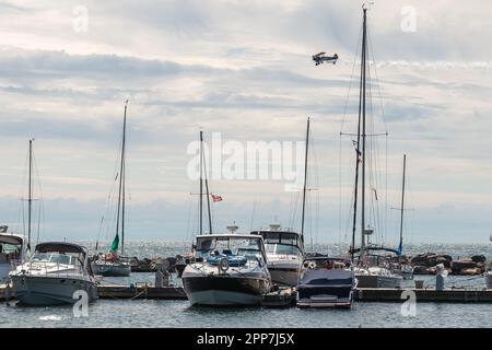 Toronto, ON, Kanada – 2. September 2017: Die Boeing Stearman B75N1 tritt auf der Canadian International Air Show 2017 in Toronto auf Stockfoto