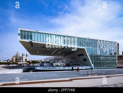 Die mediterrane Villa, in der sich das Interpretationszentrum Cosquer Méditerranée in Marseille befindet Stockfoto