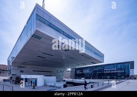 Die mediterrane Villa, in der sich das Interpretationszentrum Cosquer Méditerranée in Marseille befindet Stockfoto