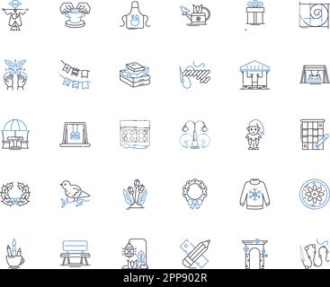 Selbstgemachte Icons-Kollektion für Unternehmen. Kunsthandwerk, Handwerk, Kreativität, Design, Heimwerker, Unternehmerische, familiengeführte Vektoren und lineare Illustrationen Stock Vektor