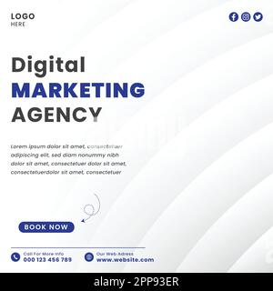 Digital Marketing Agency Post Design, Social Media Post Design Stock Vektor