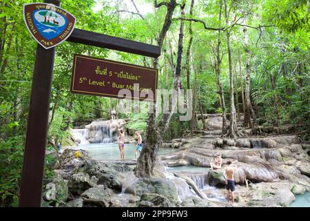 Erawan-Nationalpark, Kanchanburi, Thailand Stockfoto