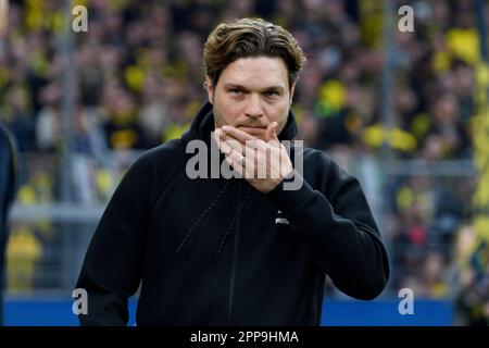 Edin TERZIC (Coach, DO), Fußball 1. Bundesliga, 29. Spieltag, Borussia Dortmund (DO) - Eintracht Frankfurt (F) 4: 0, am 22. April 2023 in Dortmund/Deutschland. Stockfoto