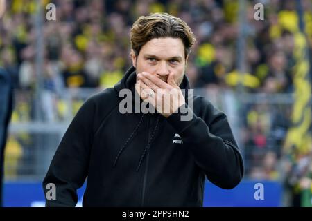 Edin TERZIC (Coach, DO), Fußball 1. Bundesliga, 29. Spieltag, Borussia Dortmund (DO) - Eintracht Frankfurt (F) 4: 0, am 22. April 2023 in Dortmund/Deutschland. Stockfoto