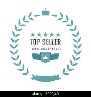 Kranz oder Lorbeerabzeichen für den Bestseller Stock Vektor