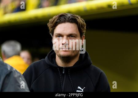 Edin TERZIC (Coach, DO), Fußball 1. Bundesliga, 29. Spieltag, Borussia Dortmund (DO) - Eintracht Frankfurt (F) 4: 0, am 22. April 2023 in Dortmund/Deutschland. Stockfoto