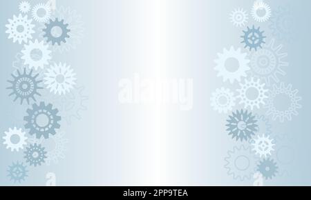 Abstrakter geometrischer Vektorhintergrund mit Zahnrädern. Stock Vektor