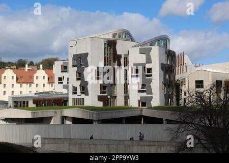 Scottish Parliament Building in Edinburgh, Schottland Stockfoto