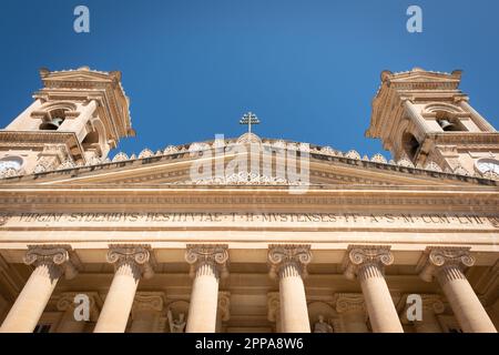 Die Sanctuary Basilica of the Himmelfahrt unserer Lieben Frau, allgemein bekannt als die Rotunde von Mosta, in Malta Stockfoto