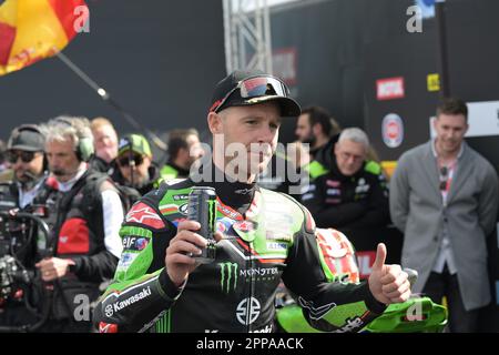 TT Assen Circuit, Assen, Niederlande, 22. April 2023, Nr. 65 Jonathan Rea GBR Kawasaki ZX-10RR Kawsasaki Racing Team WorldSBK während der Pirelli Dutch Rou Stockfoto