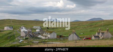 Aird Uig, Lonely Hamlet in Uig, Lewis, Isle of Lewis, Hebriden, Äußere Hebriden, Westliche Inseln, Schottland, Vereinigtes Königreich, Großbritannien Stockfoto