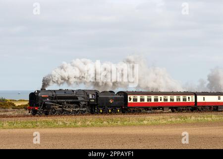 Ein Passagierdampfzug der North Norfolk Railway Stockfoto