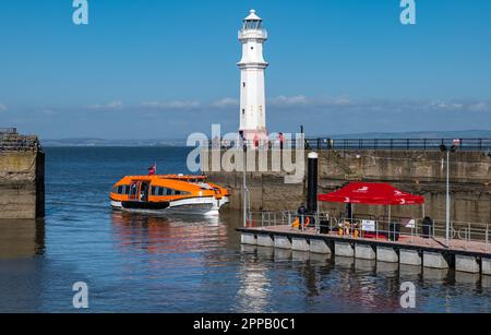 Viking Kreuzfahrtschiff Passagierschiff Ankunft am Newhaven Harbour Pier, Edinburgh, Schottland, Großbritannien Stockfoto