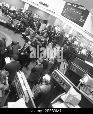 Open-Emotion-Börse, The Ring at London Metal Exchange UK 1995 Stockfoto