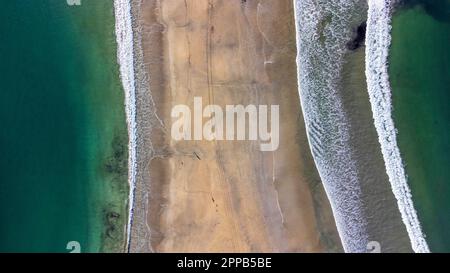 St. Ninians Isle, Strand, Tombolo, Shetland, Scoayldn Stockfoto