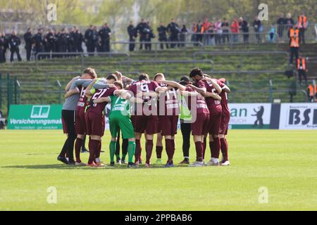 Berlin, Deutschland. 23. März 2023. Berlin, Deutschland, 23. April 2023. BFC Dynamo Runde während des Spiels zwischen BFC Dynamo und FC Rot-Weiss Erfurt, Regionalliga Nordost, Runde 29. Kredit: Fabideciria/Alamy Live News Stockfoto