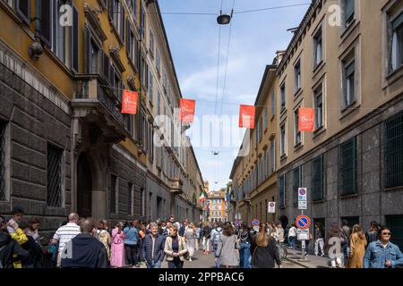 Mailand, Italien. 22. April 2023. Design Week Fuorisalone, Brera Design District Kredit: MAURO DALLA POZZA/Alamy Live News Stockfoto