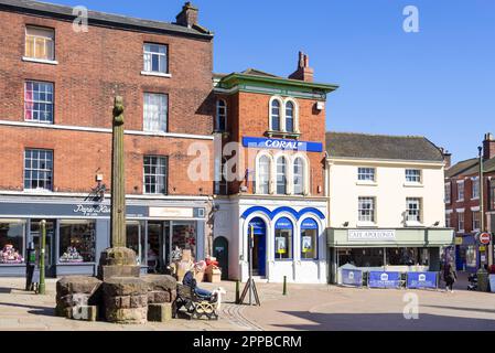 Lek Staffordshire Market Cross Market Place on Sheep Market in der Marktstadt Leek Staffordshire England UK GB Europe Stockfoto