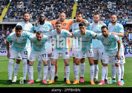 Empoli, Italien. 23. April 2023. Carlo Castellani Stadion, Empoli, Italien, 23. April 2023, Inter - FC Internazionale Team-Aufstellung bei Empoli FC vs Inter - FC Internazionale - italienische Fußballserie A Spiel Credit: Live Media Publishing Group/Alamy Live News Stockfoto