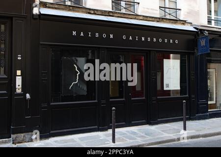 Maison Gainsbourg, Rue de Verneuil, Eröffnung im September 2023 Museum und Heimat von Serge Gainsbourg Stockfoto