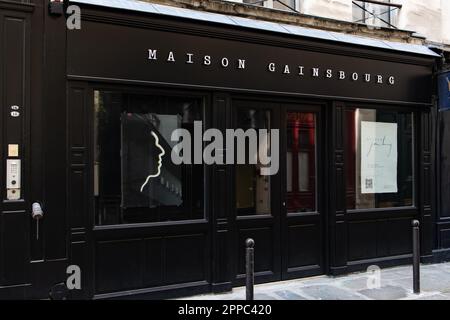 Maison Gainsbourg, Rue de Verneuil, Eröffnung im September 2023 Museum und Heimat von Serge Gainsbourg Stockfoto