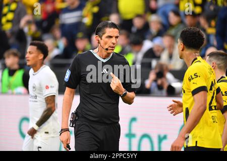 DEUTSCHLAND, DORTMUND - 22. APRIL 2023: Das Spiel der Bundesliga Borussia Dortmund gegen Eintracht im Signal Iduna Park am Signal Iduna Park Stockfoto