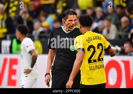 DEUTSCHLAND, DORTMUND - 22. APRIL 2023: Das Spiel der Bundesliga Borussia Dortmund gegen Eintracht im Signal Iduna Park am Signal Iduna Park Stockfoto