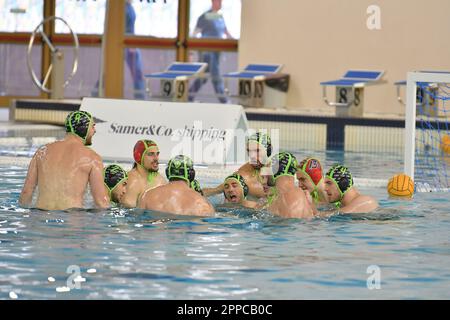 Polo Natatorio Bianchi, Triest, Italien, 22. April 2023, EIN Brescia während des Spiels Pallanuoto Triest gegen EIN Brescia - Waterpolo Italian Serie A Stockfoto