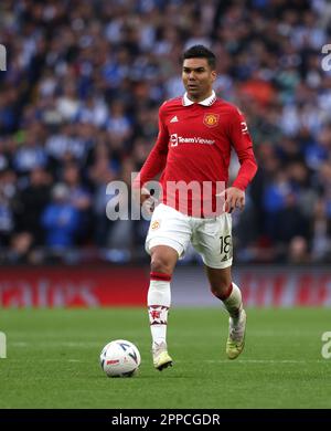 London, Großbritannien. 23. April 2023. Casemiro (MU) beim Halbfinale des Emirates FA Cup Brighton & Hove Albion gegen Manchester United am 23. April 2023 im Wembley Stadium, London, Großbritannien. Kredit: Paul Marriott/Alamy Live News Stockfoto