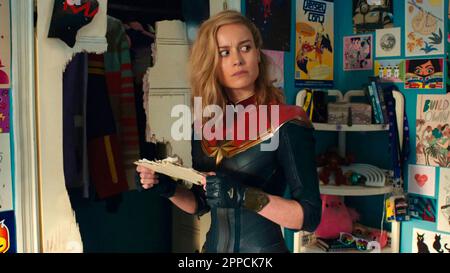 BRIE LARSON in DEN WUNDERWERKEN (2023), Regie von NIA DACOSTA. Kredit: MARVEL STUDIOS/Album Stockfoto