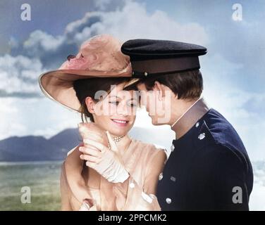 Sarah Miles, Christopher Jones, am Set des britischen Films, "Ryans Tochter", MGM, 1970 Stockfoto