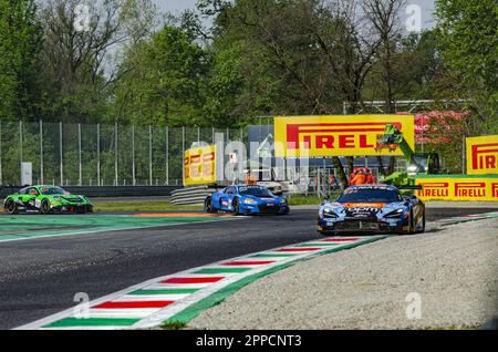 Monza, Italien. 23. April 2023. Monza, Monza, Italien, 23. April 2023, #188 - GARAGE 59 HENRIQUE CHAVES MIGUEL RAMOS LOUIS PRETTE MCLAREN 720S GT3 EVO während der Fanatec GT World Challenge Europe Powered by AWS - 2023 MONZA - Grand Tourism Credit: Live Media Publishing Group/Alamy Live News Stockfoto