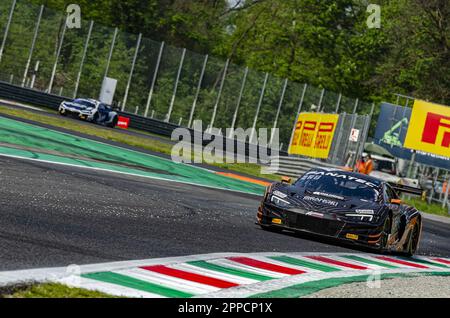 Monza, Italien. 23. April 2023. Monza, Monza, Italien, 23. April 2023, #40 - TRESOR ORANGE 1 RICARDO FELLER MATTIA DRUDI DENNIS MARSCHALL AUDI R8 LMS GT3 EVO II während der Fanatec GT World Challenge Europe Powered by AWS - 2023 MONZA - Grand Tourism Credit: Live Media Publishing Group/Alamy Live News Stockfoto