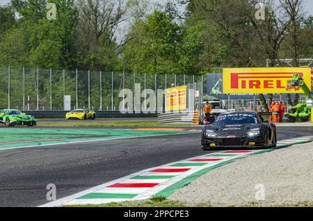 Monza, Italien. 23. April 2023. #40 - TRESOR ORANGE 1 RICARDO FELLER MATTIA DRUDI DENNIS MARSCHALL AUDI R8 LMS GT3 EVO II während der Fanatec GT World Challenge Europe Powered by AWS - 2023 MONZA, Grand Tourism in Monza, Italien, April 23 2023 Kredit: Independent Photo Agency/Alamy Live News Stockfoto