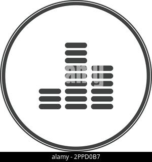 Vektordesign mit Equalizer-Symbolen Stock Vektor