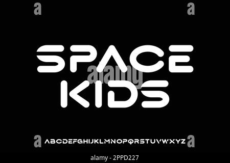 Moderner verspielter, abgerundeter Schriftvektor Stock Vektor