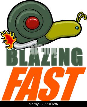 Lustiges Schneckendesign, blitzschnell Stock Vektor