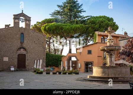 Italien, Latium, Viterbo, Chiesa di San Silvestro an der Piazza del Gesu Stockfoto