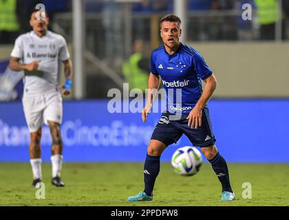 Belo Horizonte, Brasilien. 22. April 2023. Ramiro do Cruzeiro, während des Spiels zwischen Cruzeiro und Gremio, für die 2. Runde der brasilianischen Meisterschaft 2023, in der Arena Independencia, diesen Samstag, 22. 30761 $ (Gledston Tavares/SPP) Guthaben: SPP Sport Press Photo. Alamy Live News Stockfoto