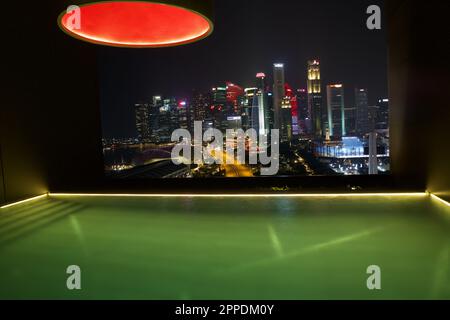 Pulsierende Nacht, Singapur Stockfoto