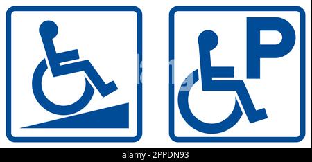 Behindertenparkschild Auf Weißem Hintergrund Stock Vektor