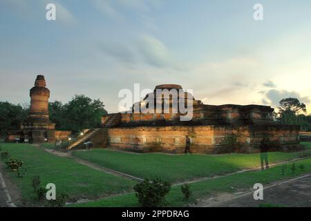 Muara Takus Tempelgelände in Muara Takus, Kampar, Riau, Indonesien. Stockfoto