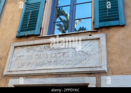 Haus Napoleon Bonaparte (Maison de Naissance de Napoléon Bonaparte), Ajaccio, Corse-du-Sud, Korsika. Stockfoto