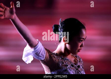 Kinoshita Academy Kyoto Ice Arena, Kyoto, Japan. 22. April 2023. HANA Yoshida, 22. APRIL 2023 - Figure Skating : BLOOM on ICE 2023 in Kinoshita Academy Kyoto Ice Arena, Kyoto, Japan. Kredit: Naoki Nishimura/AFLO SPORT/Alamy Live News Stockfoto