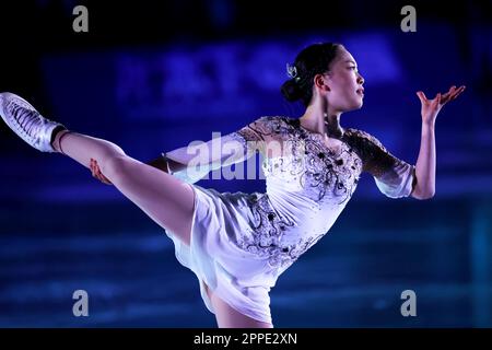 Kinoshita Academy Kyoto Ice Arena, Kyoto, Japan. 22. April 2023. HANA Yoshida, 22. APRIL 2023 - Figure Skating : BLOOM on ICE 2023 in Kinoshita Academy Kyoto Ice Arena, Kyoto, Japan. Kredit: Naoki Nishimura/AFLO SPORT/Alamy Live News Stockfoto