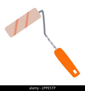 Rolle zum Streichen von Oberflächen im Cartoon-Stil Stock Vektor