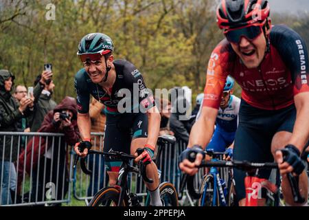 Lüttich, Belgien. 23. April 2023. Bild: Zac Williams/SWpix.com- 23/04/2023 - Radfahren - 2023 Lüttich Bastogne Lüttich - IDE Schelling, Bora Hansgrohe. Kredit: SWpix/Alamy Live News Stockfoto