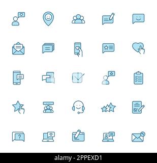 Vektorsymbole der Rückmeldelinie Stock Vektor